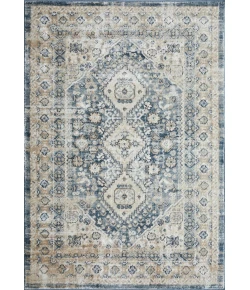 Loomaknoti Kehleigh Awester Blue/Cream EK018 4 ft. X 6 ft. Rectangle Rug