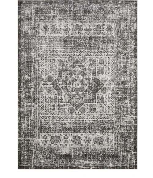 Loomaknoti Rhane Andallie Gray/Cream ER016 9 ft. 10 in. X 12 ft. 10 in. Rectangle Rug