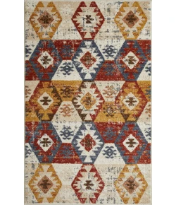 Loomaknoti Alsbrooke Bradin Cream/Orange EA003 3 ft. 3 in. X 5 ft. 3 in. Rectangle Rug