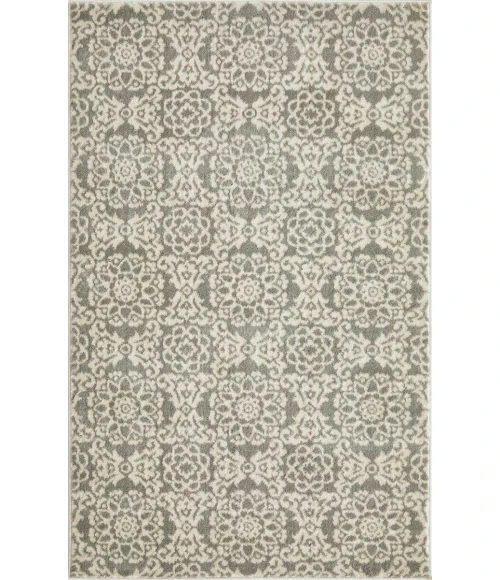 Loomaknoti Celena Alizia Cream/Blue EC002 3 ft. 3 in. X 5 ft. 3 in. Rectangle Rug