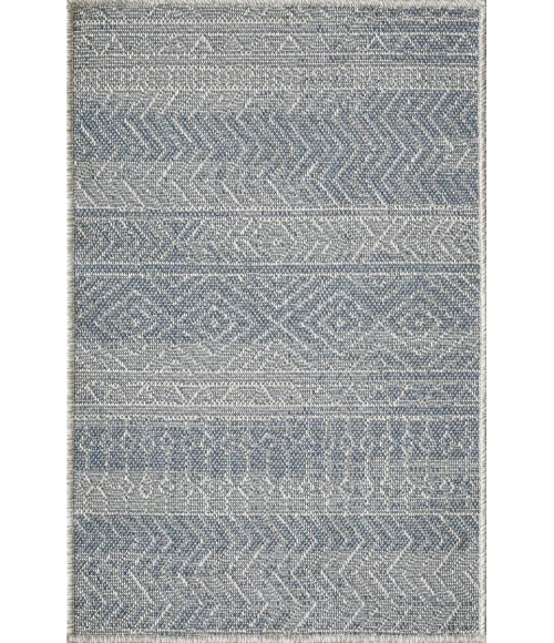 Loomaknoti Breyleigh Canderz Blue/Gray EB008 2 ft. X 3 ft. Rectangle Rug