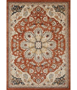 Loomaknoti Malanie Charler Red/Beige EM002 9 ft. 10 in. X 12 ft. 10 in. Rectangle Rug