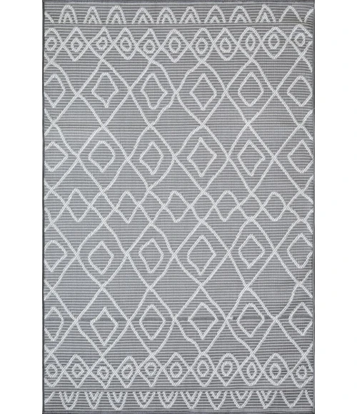 Loomaknoti Breyleigh Calvyn Gray/Cream EB004 4 ft. X 6 ft. Rectangle Rug