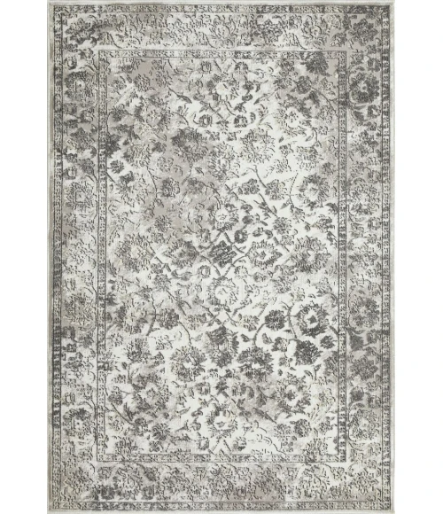 Loomaknoti Aysal Alazah Cream/Gray EAY001 4 ft. X 6 ft. Rectangle Rug