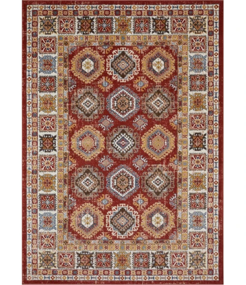 Loomaknoti Alsbrooke Delary Orange/Cream EA005 9 ft. 10 in. X 12 ft. 10 in. Rectangle Rug