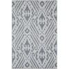 Loomaknoti Breyleigh Calitrah Cream/Blue EB005 4 ft. X 6 ft. Rectangle Rug