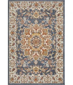 Loomaknoti Alsbrooke Amrenta Blue/Cream EA001 4 ft. X 6 ft. Rectangle Rug