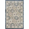 Loomaknoti Kehleigh Dravan Blue/Cream EK001 3 ft. 3 in. X 5 ft. 3 in. Rectangle Rug