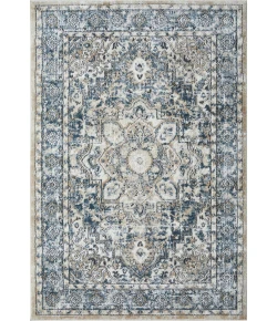 Loomaknoti Kehleigh Avalie Blue/Cream EK017 4 ft. X 6 ft. Rectangle Rug