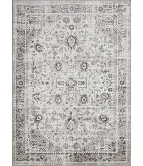 Loomaknoti Rhane Allory Gray/Cream ER014 9 ft. 10 in. X 12 ft. 10 in. Rectangle Rug