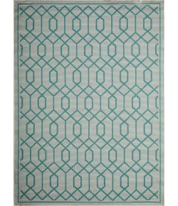 Loomaknoti Breyleigh Chendler Cream/Blue EB001 6 ft. 7 in. X 9 ft. 2 in. Rectangle Rug