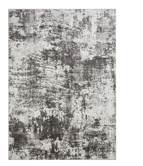 Loomaknoti Rhane Alenzi Gray/Cream ER011 6 ft. 7” X 9 ft. 2” Rectangle Rug
