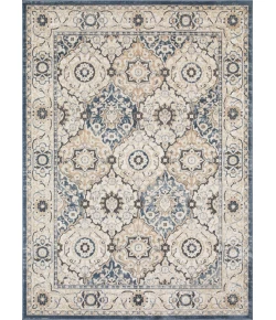 Loomaknoti Kehleigh Dravan Blue/Cream EK001 6 ft. 7 in. X 9 ft. 2 in. Rectangle Rug