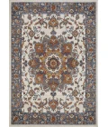 Loomaknoti Alsbrooke Amrenta Cream/Blue EA001 6 ft. 7 in. X 9 ft. 2 in. Rectangle Rug