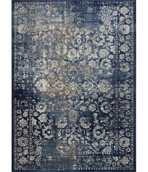 Loomaknoti Aysal Alazah Blue/Cream EAY001 9 ft. 10 in. X 12 ft. 10 in. Rectangle Rug