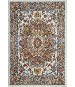 Loomaknoti Alsbrooke Amrenta Cream/Blue EA001 2 ft. X 3 ft. Rectangle Rug