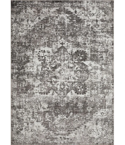 Loomaknoti Rhane Alemern Gray/Cream ER019 6 ft. 7” X 9 ft. 2” Rectangle Rug