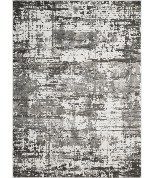 Loomaknoti Rhane Vailin Gray/Cream ER001 7 ft. 10 in. X 9 ft. 10 in. Rectangle Rug