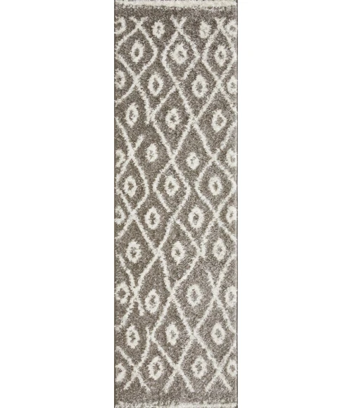 Loomaknoti Vemoa Avonako Gray/Cream EV003 2 ft.  X 6 ft. 7” Rectangle Rug
