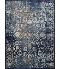 Loomaknoti Aysal Alazah Blue/Cream EAY001 6 ft. 7 in. X 9 ft. 2 in. Rectangle Rug