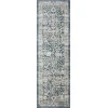 Loomaknoti Kehleigh Oviel Blue/Cream EK013 2 ft. X 6 ft. 7 in. Rectangle Rug