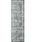 Loomaknoti Kehleigh Oviel Blue/Cream EK013 2 ft. X 6 ft. 7 in. Rectangle Rug