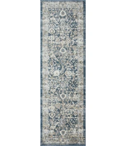 Loomaknoti Kehleigh Oviel Blue/Cream EK013 2 ft. X 6 ft. 7 in. Rectangle Rug