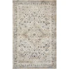 Loomaknoti Kehleigh Abrem Cream/Blue EK003 3 ft. 3 in. X 5 ft. 3 in. Rectangle Rug