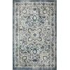 Loomaknoti Kehleigh Osdorn Blue/Cream EK009 3 ft. 3 in. X 5 ft. 3 in. Rectangle Rug
