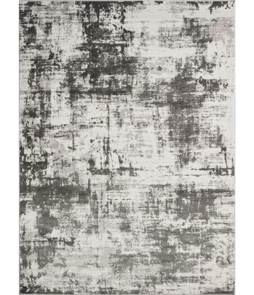 Loomaknoti Rhane Vearali Gray/Cream ER002 7 ft. 10 in. X 9 ft. 10 in. Rectangle Rug