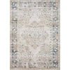 Loomaknoti Kehleigh Zayari Cream/Blue EK006 6 ft. 7 in. X 9 ft. 2 in. Rectangle Rug