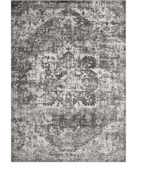 Loomaknoti Rhane Alemern Gray/Cream ER019 7 ft. 10 in. X 9 ft. 10 in. Rectangle Rug