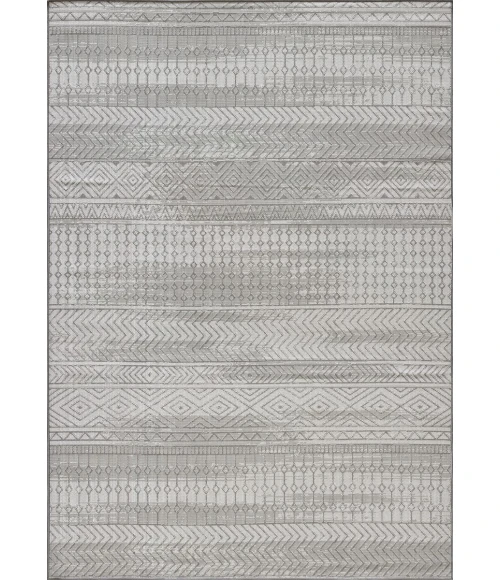 Loomaknoti Breyleigh Canderz Cream/Gray EB008 9 ft. 10 in. X 12 ft. 10 in. Rectangle Rug