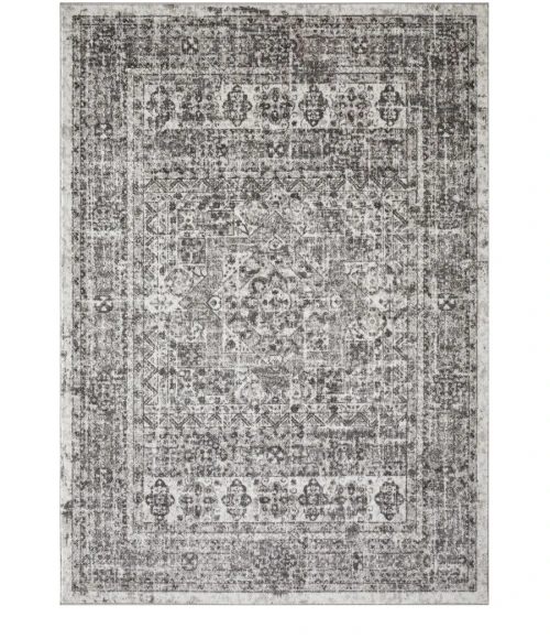 Loomaknoti Rhane Aberd Gray/Cream ER007 9 ft. 10 in. X 12 ft. 10 in. Rectangle Rug