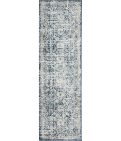 Loomaknoti Kehleigh Azbailie Blue/Cream EK015 2 ft. X 6 ft. 7 in. Rectangle Rug