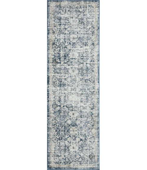 Loomaknoti Kehleigh Azbailie Blue/Cream EK015 2 ft. X 6 ft. 7 in. Rectangle Rug