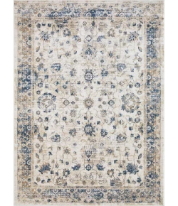 Loomaknoti Kehleigh Adrean Cream/Blue EK008 9 ft. 10 in. X 12 ft. 10 in. Rectangle Rug
