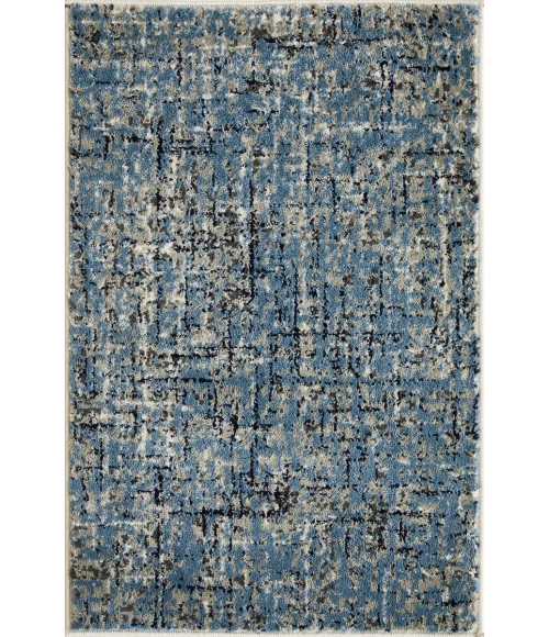 Loomaknoti Celena Altenz Blue/Cream EC003 2 ft. X 3 ft. Rectangle Rug