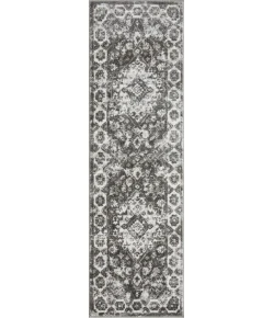 Loomaknoti Rhane Adleigh Gray/Cream ER012 2 ft. X 6 ft. 7 in. Rectangle Rug