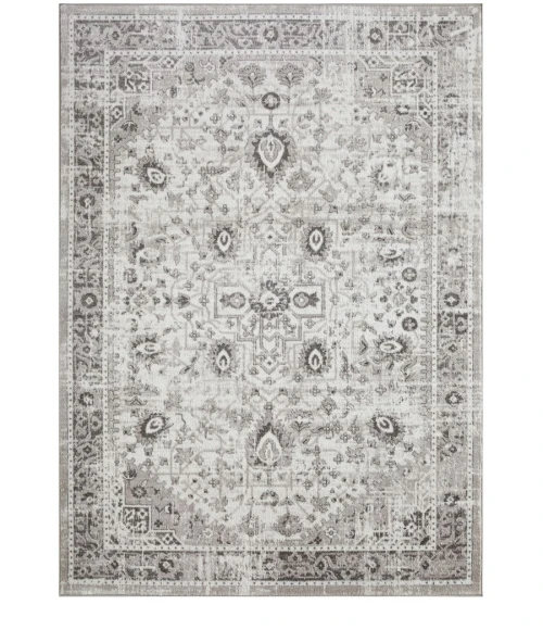 Loomaknoti Rhane Allory Gray/Cream ER014 9 ft. 10 in. X 12 ft. 10 in. Rectangle Rug