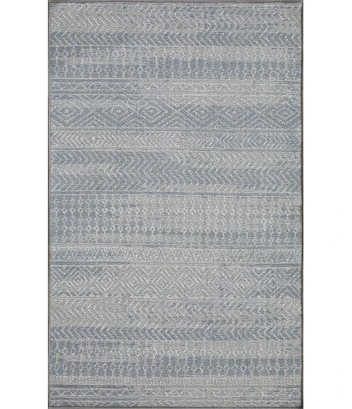 Loomaknoti Breyleigh Canderz Blue/Gray EB008 3 ft. X 5 ft. Rectangle Rug
