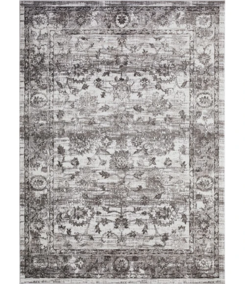 Loomaknoti Rhane Vandian Cream/Gray ER005 9 ft. 10 in. X 12 ft. 10 in. Rectangle Rug