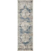 Loomaknoti Kehleigh Alarik Blue/Cream EK005 2 ft. X 6 ft. 7 in. Rectangle Rug