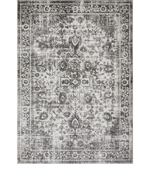 Loomaknoti Rhane Allory Gray/Cream ER014 9 ft. 10 in. X 12 ft. 10 in. Rectangle Rug