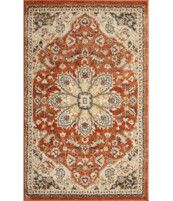 Loomaknoti Malanie Charler Red/Beige EM002 3 ft. 3 in. X 5 ft. 3 in. Rectangle Rug