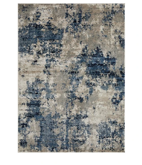 Loomaknoti Celena Alimon Blue/Cream EC001 6 ft. 7 in. X 9 ft. 2 in. Rectangle Rug