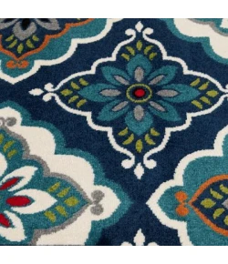 Loomaknoti Tecopa Turberry Blue/White ETR16BWH85 9 ft. 10 in. X 12 ft. 10 in. Rectangle Rug
