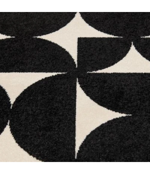 Loomaknoti Tecopa Sevella Black/White ETR07BLW85 9 ft. 10 in. X 12 ft. 10 in. Rectangle Rug