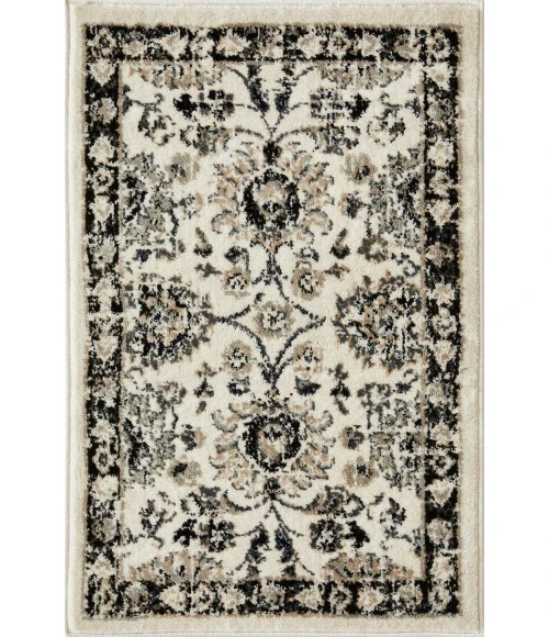 Loomaknoti Celena Ashbil Cream/Blue EC005 2 ft. X 3 ft. Rectangle Rug