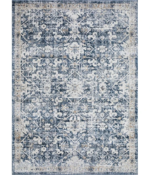 Loomaknoti Kehleigh Azbailie Blue/Cream EK015 9 ft. 10 in. X 12 ft. 10 in. Rectangle Rug